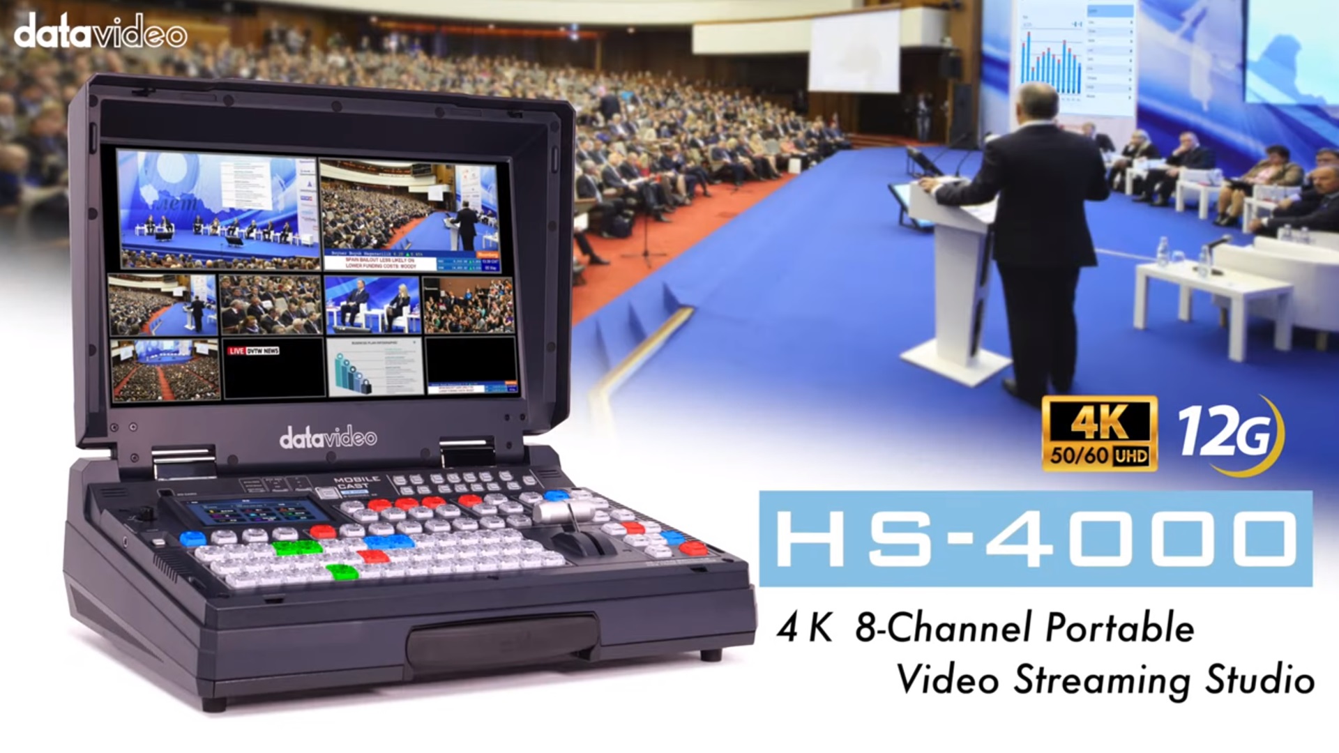 Datavideo HS-4000 : 4K 8CH All-in-One Mobile Switcher