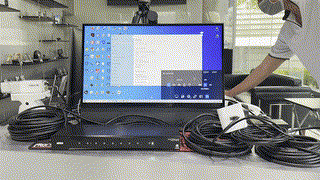 VS-0801HB : ทดสอบการต่อพ่วงสาย HDMI 2m/5m กับสาย 10m ด้วย HDMI Wall Plate