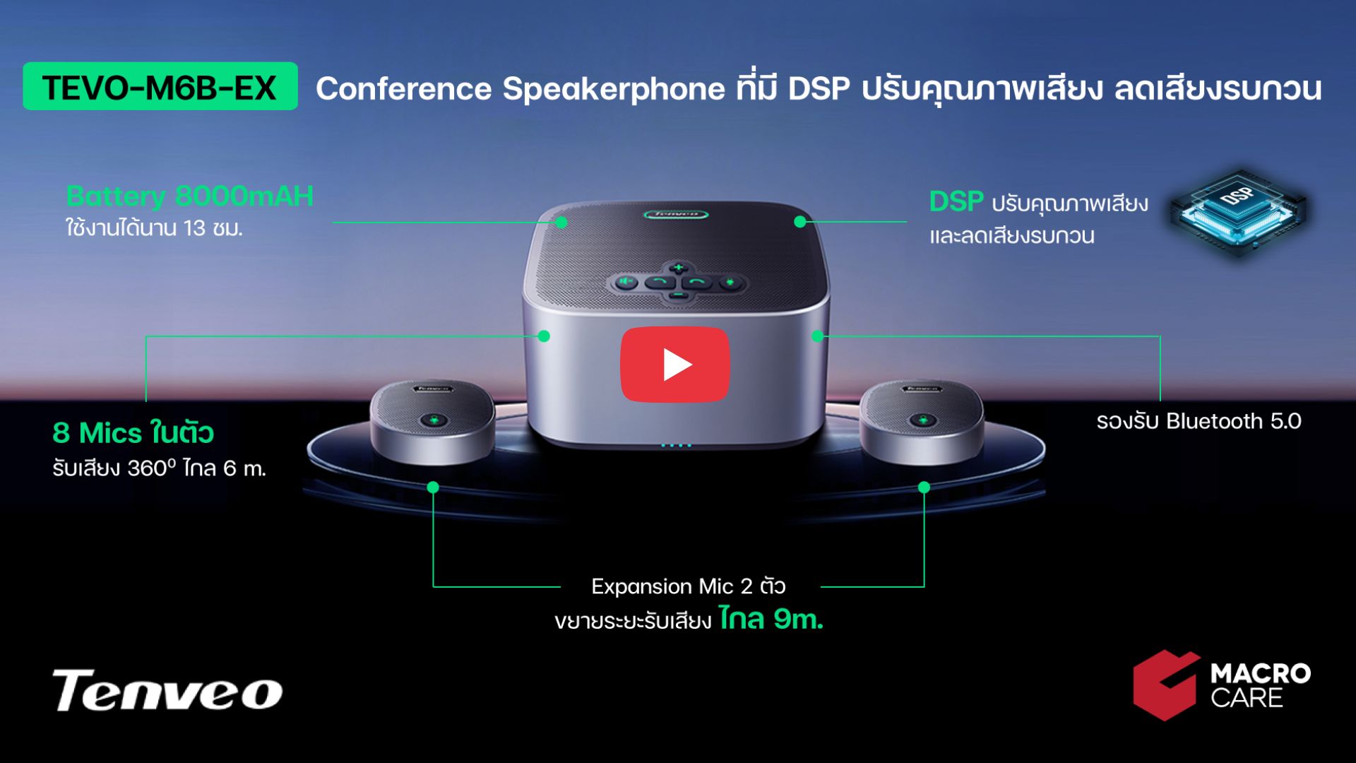 TEVO-M6B-EX Speakerphone Conference : Tenveo