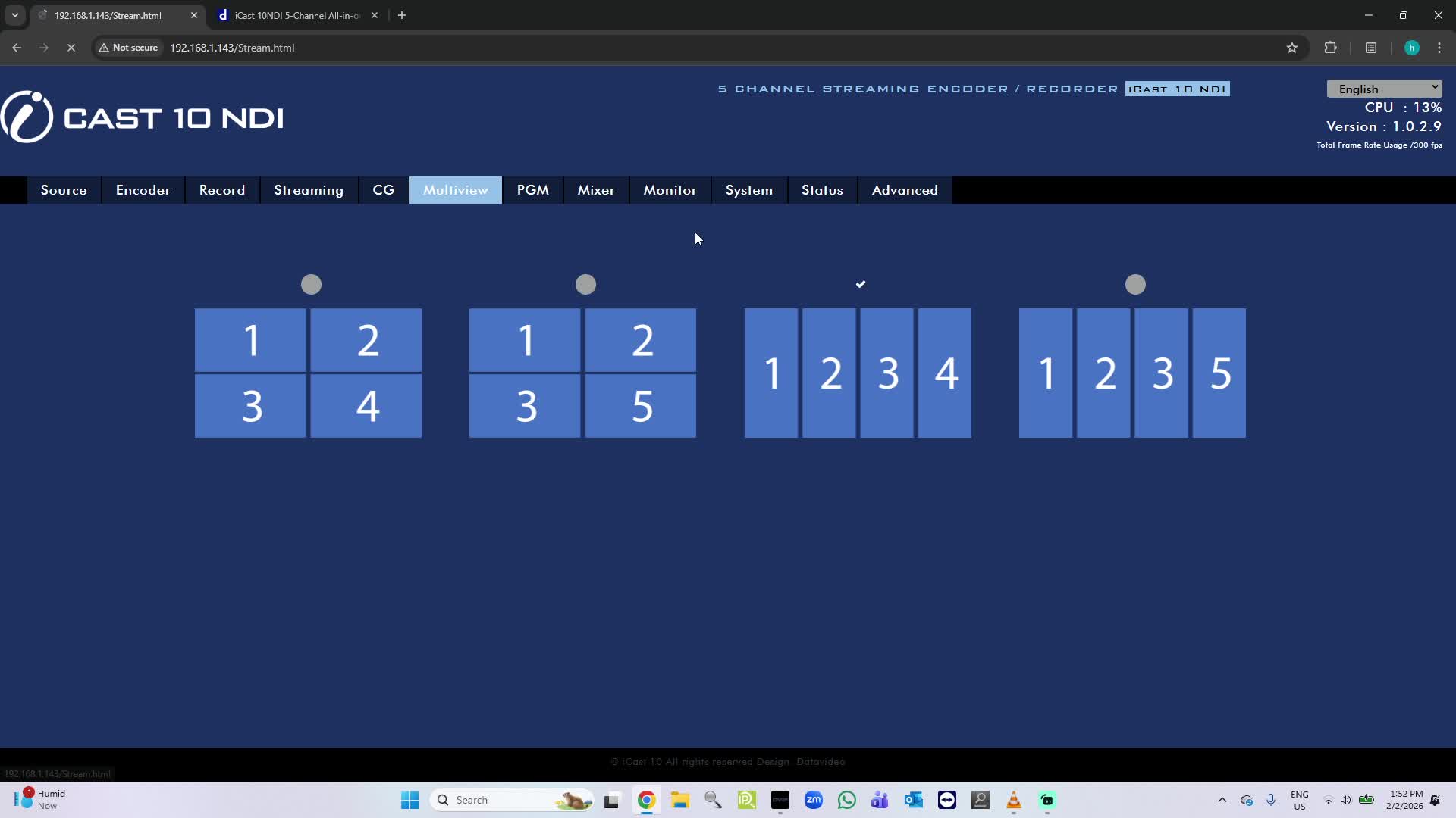 icast 10 ndi สตรีมแนวตั้ง vertical stream